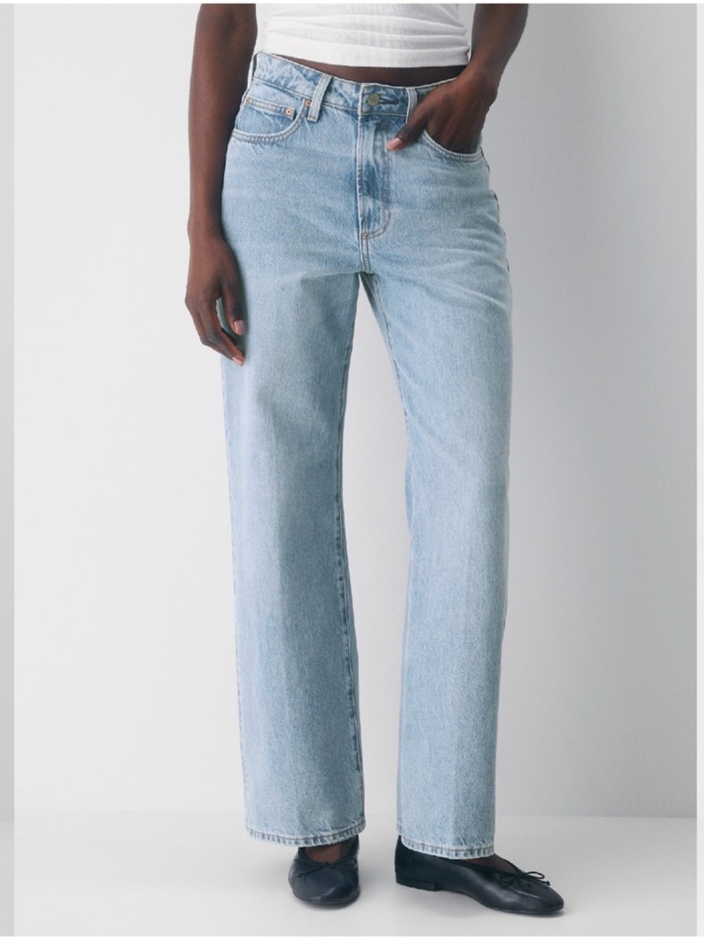 Denim Forum Light Blue Wide Leg Jeans